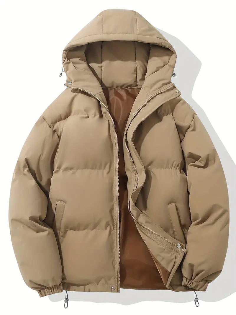 Women's Warm Hooded Winter Jacket with Classic Design