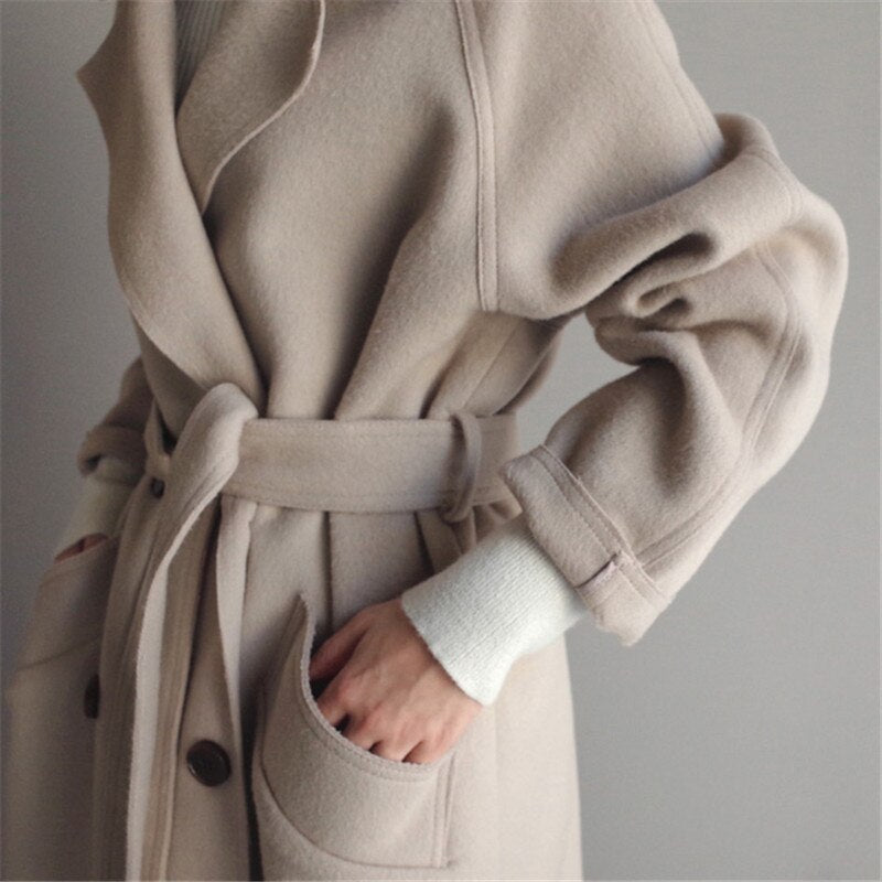 Women's Long Winter Coat with Timeless Design for Cold Days
