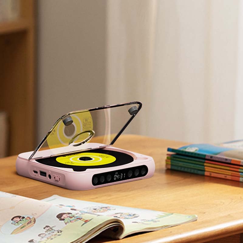 Portable Bluetooth CD Player with Hi-Fi Sound and USB-C Charging