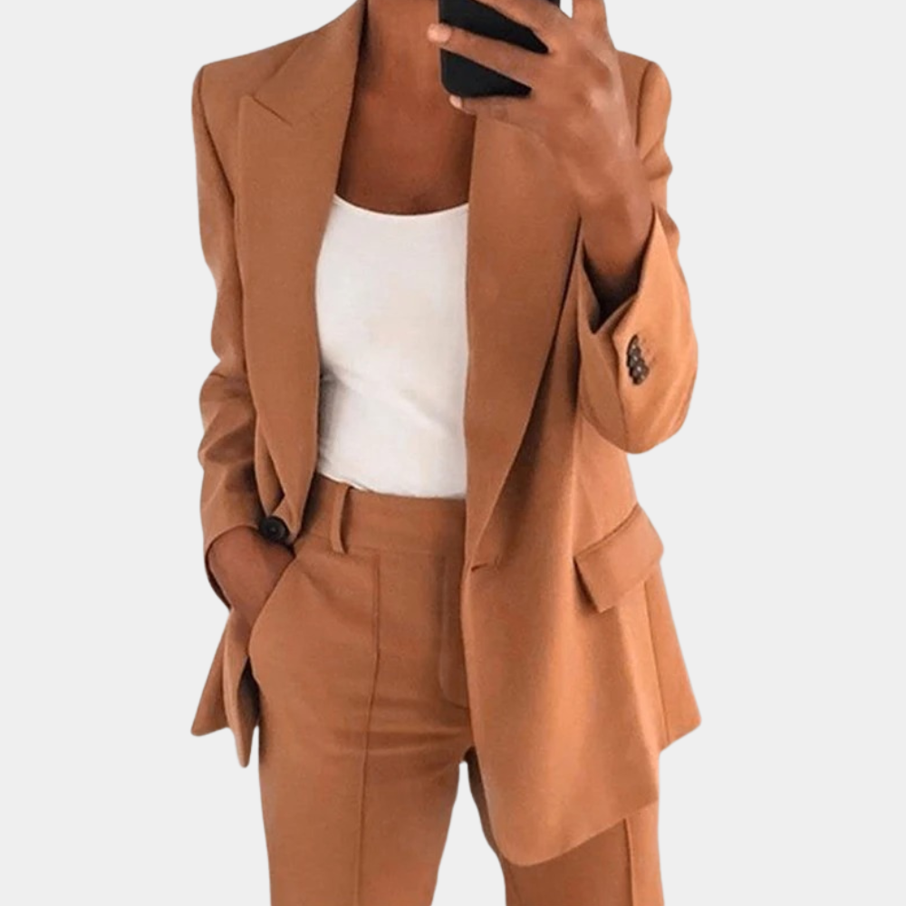 Women's Two-Piece Set with Elastic Waistband and Loose Top