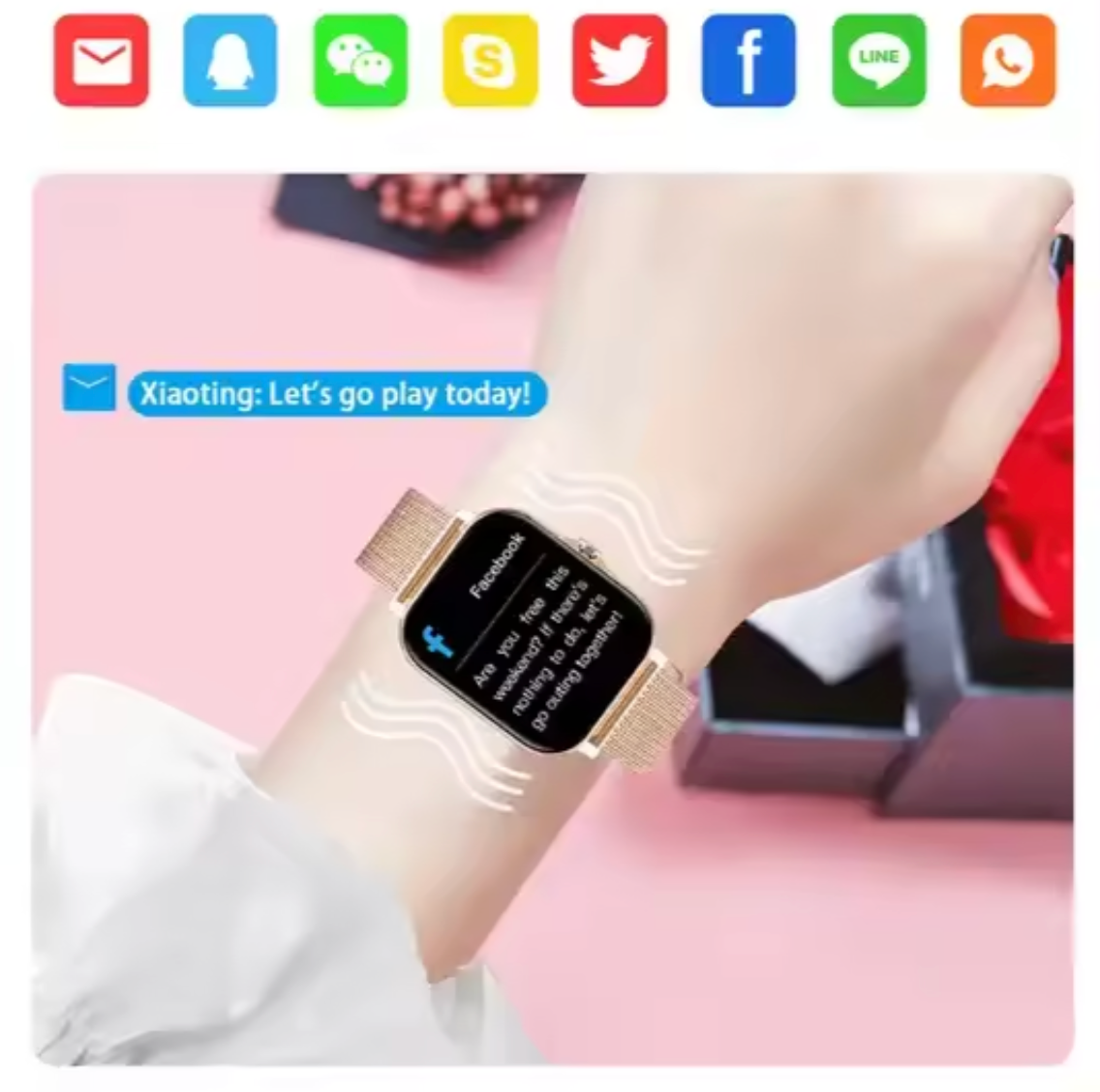 Women's Smartwatch with Heart Rate, Sleep and Activity Tracking