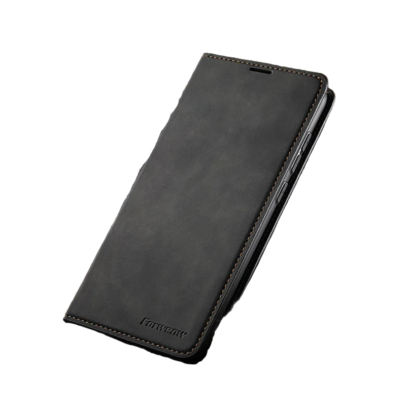 Unisex Magnetic Leather iPhone Case with Precise Model Fit
