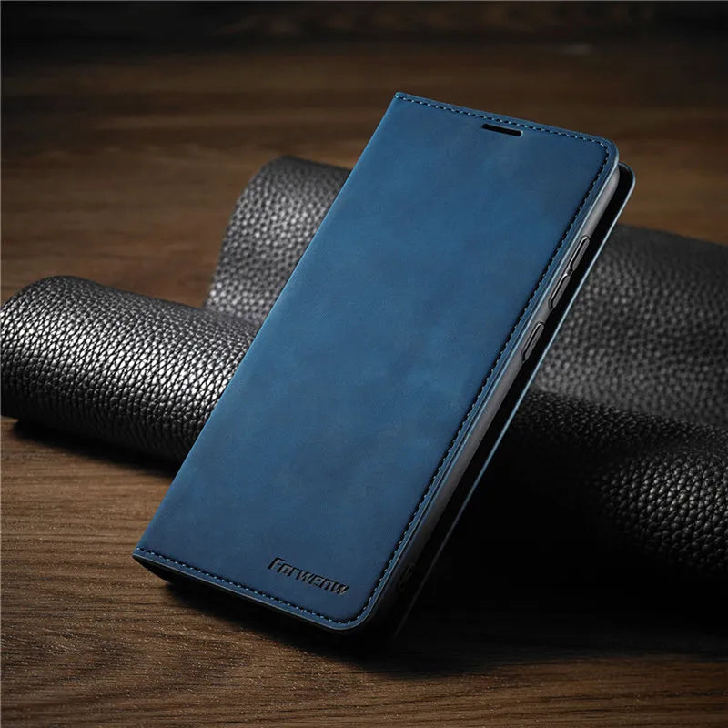 Unisex Magnetic Leather iPhone Case with Precise Model Fit