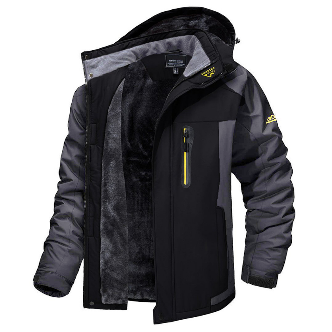 Men's Warm Winter Coat with Robust Build for Outdoor Adventures