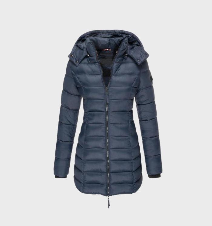 Women's Long Hooded Coat with Soft Inner Lining