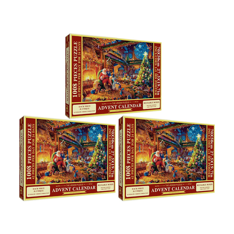Christmas Jigsaw Puzzle Advent Calendar with 24 Daily Boxes