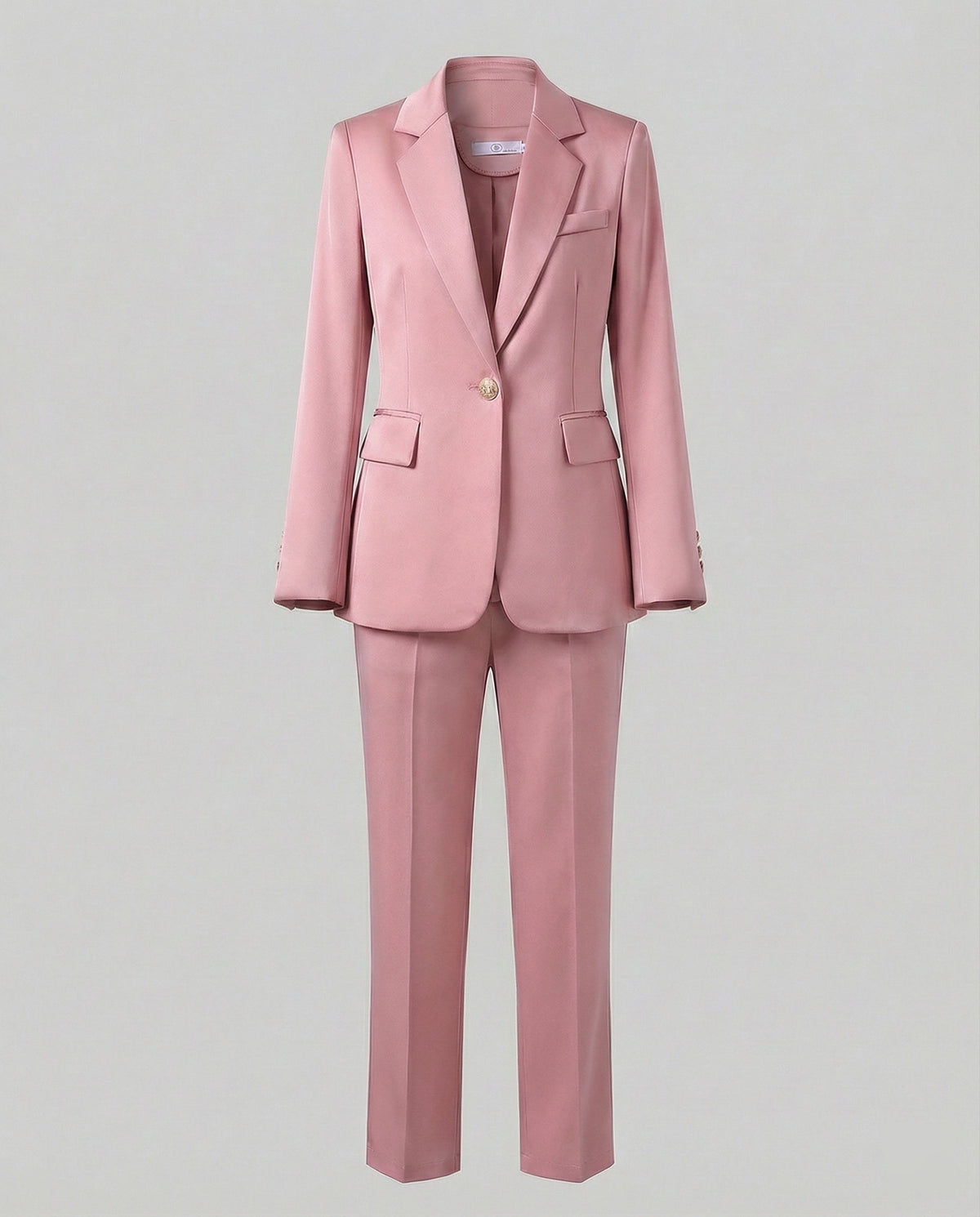 Women's Two-Piece Trouser Suit with Single-Breasted Blazer