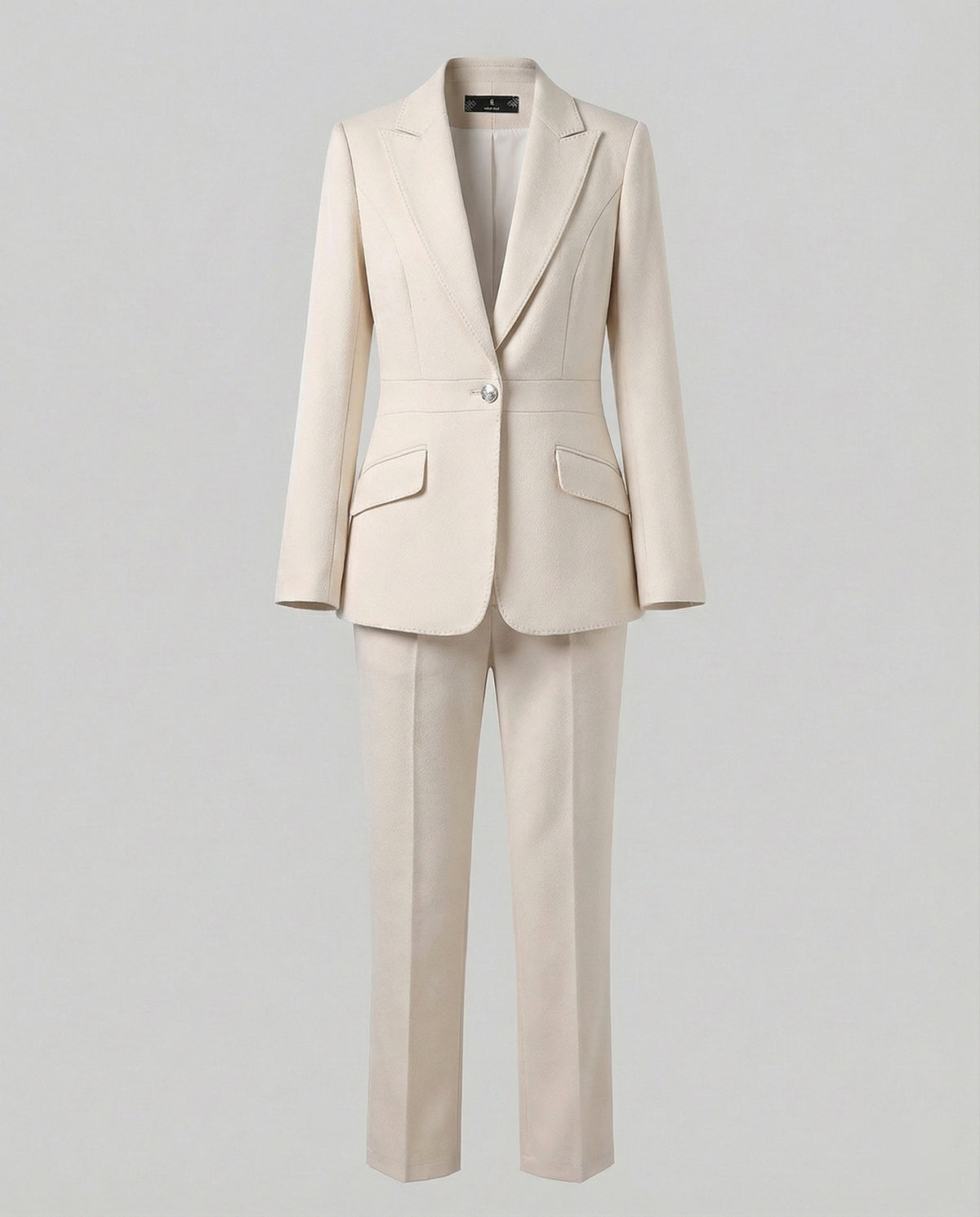 Women's Two-Piece Trouser Suit with Single-Breasted Blazer