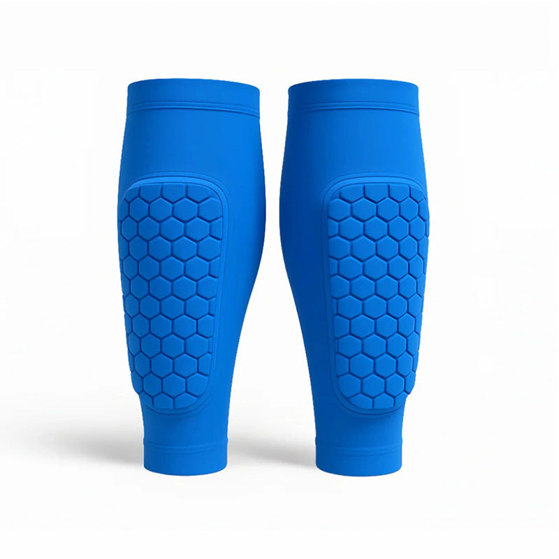 Unisex Padded Shin Guards with Honeycomb Cushioning for Sports