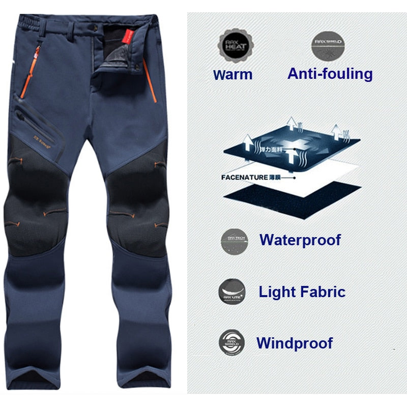 Men's Waterproof Convertible Hiking Trousers with Zip-Off Legs