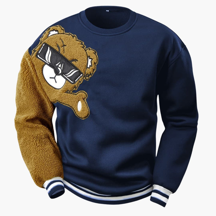 Dragomir - Comfortable jumper with björnebroderi for men