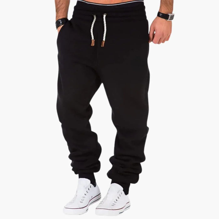 Pantalon de jogging pour homme avec poignets côtelés et poche arrière