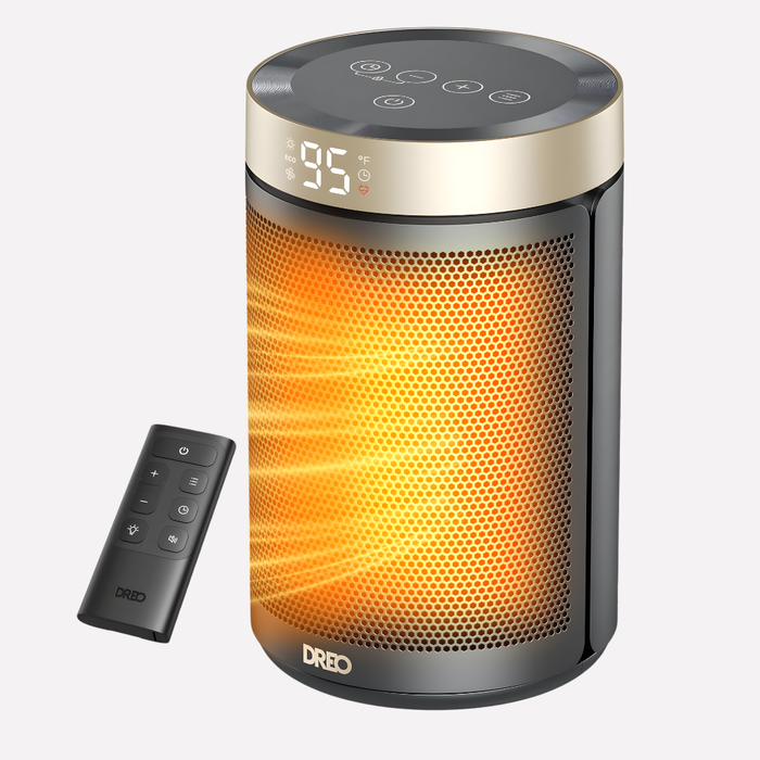 Calefacción portátil para interiores con termostato y mando a distancia