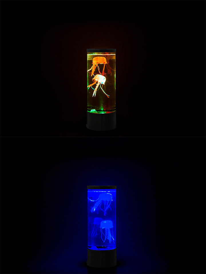 Maneakvarium som LED-lampa med vulkaneffekt och USB