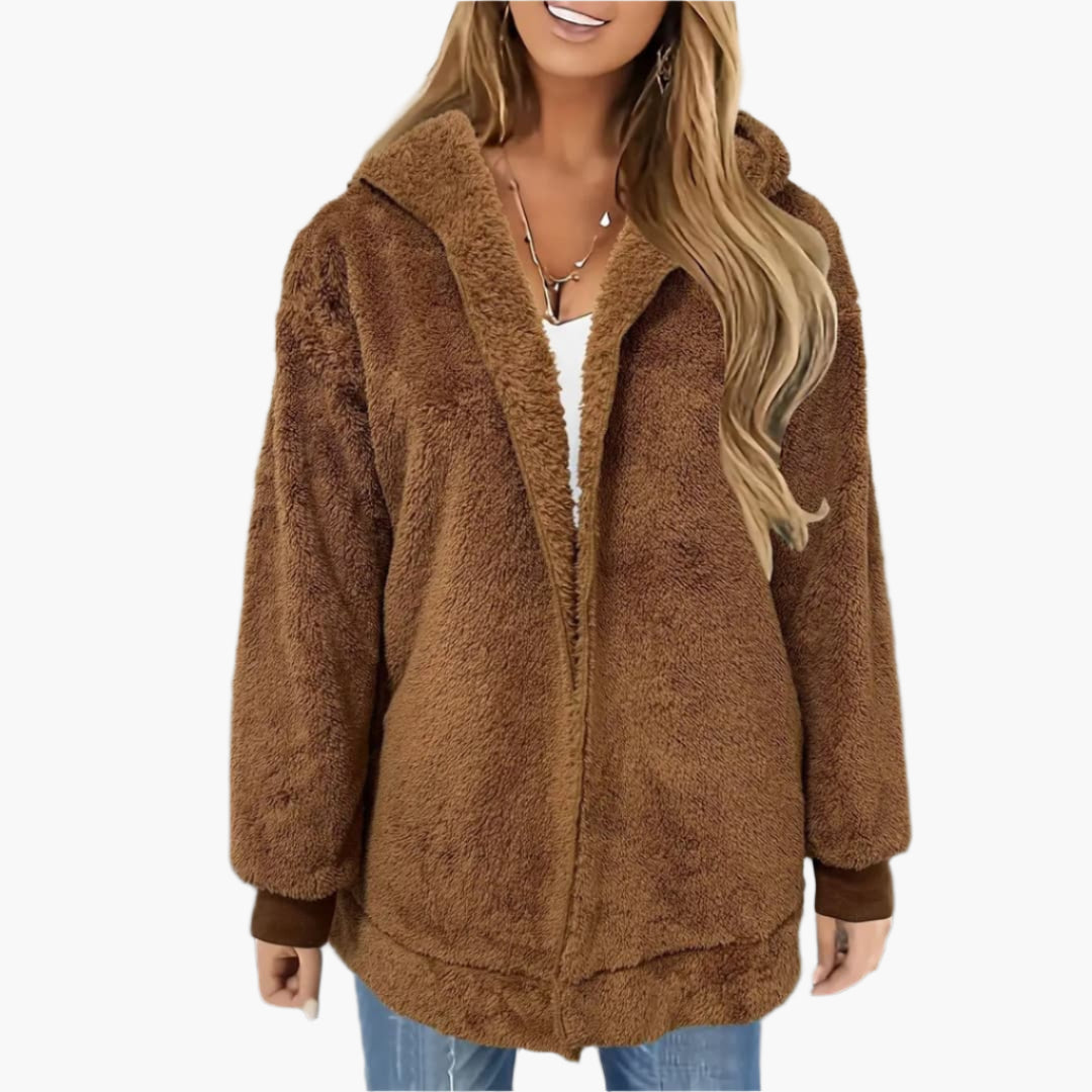 Nadia - Cosy winter jacket with hood for women