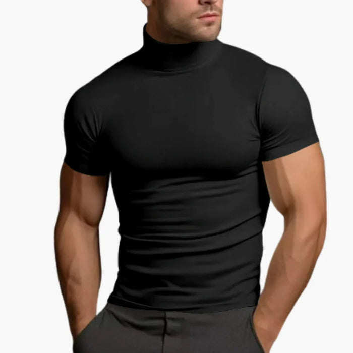 Rollkragen-T-Shirt für Herren – Eng anliegend und stilvoll
