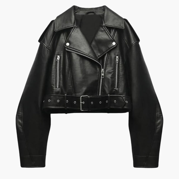 Veste courte de motard pour femme