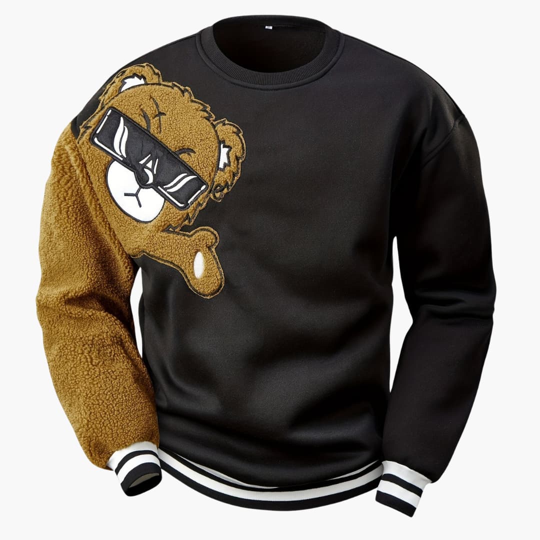 Dragomir - Comfortable jumper with björnebroderi for men