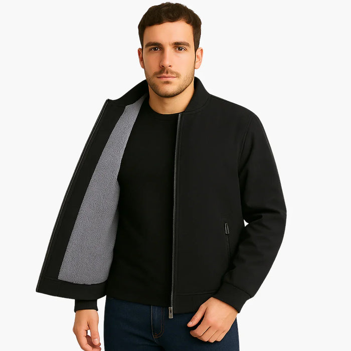 Blouson bomber homme avec fermeture éclair et doublure en polaire