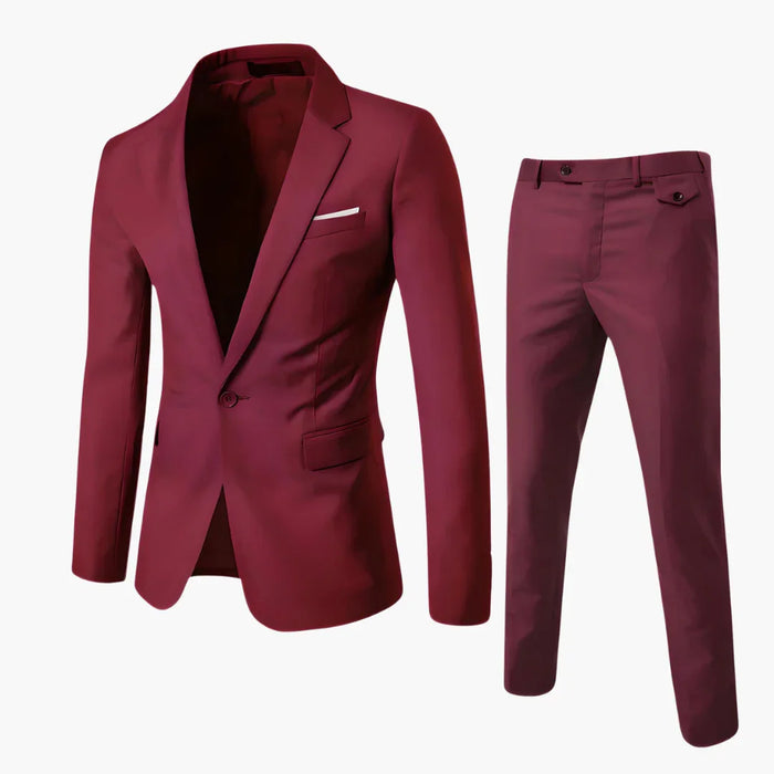 Slim fit kostymset för män med kavaj och byxor