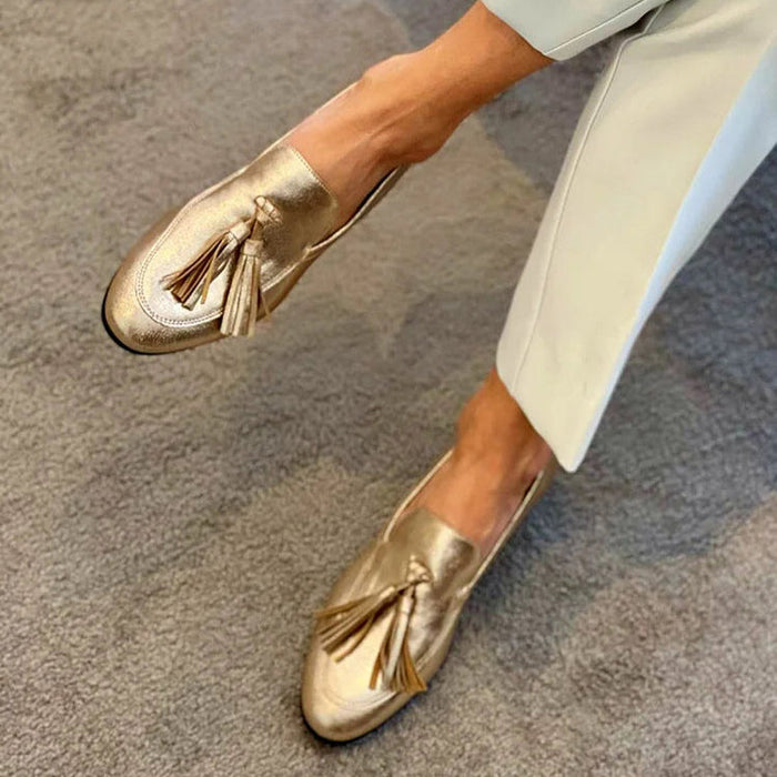 Women's Tassel Loafers with Slip-On Design for Office