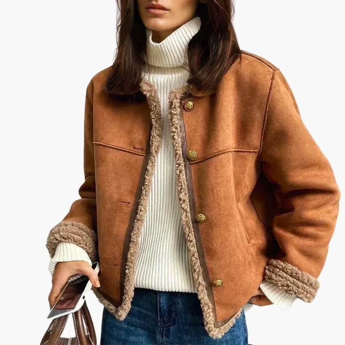 Faux Shearling Jacket for Women  Winter Jacket with Cozy Lining