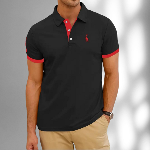 Harrison™ - Slim-fit Embroidered Striped Polo Shirt