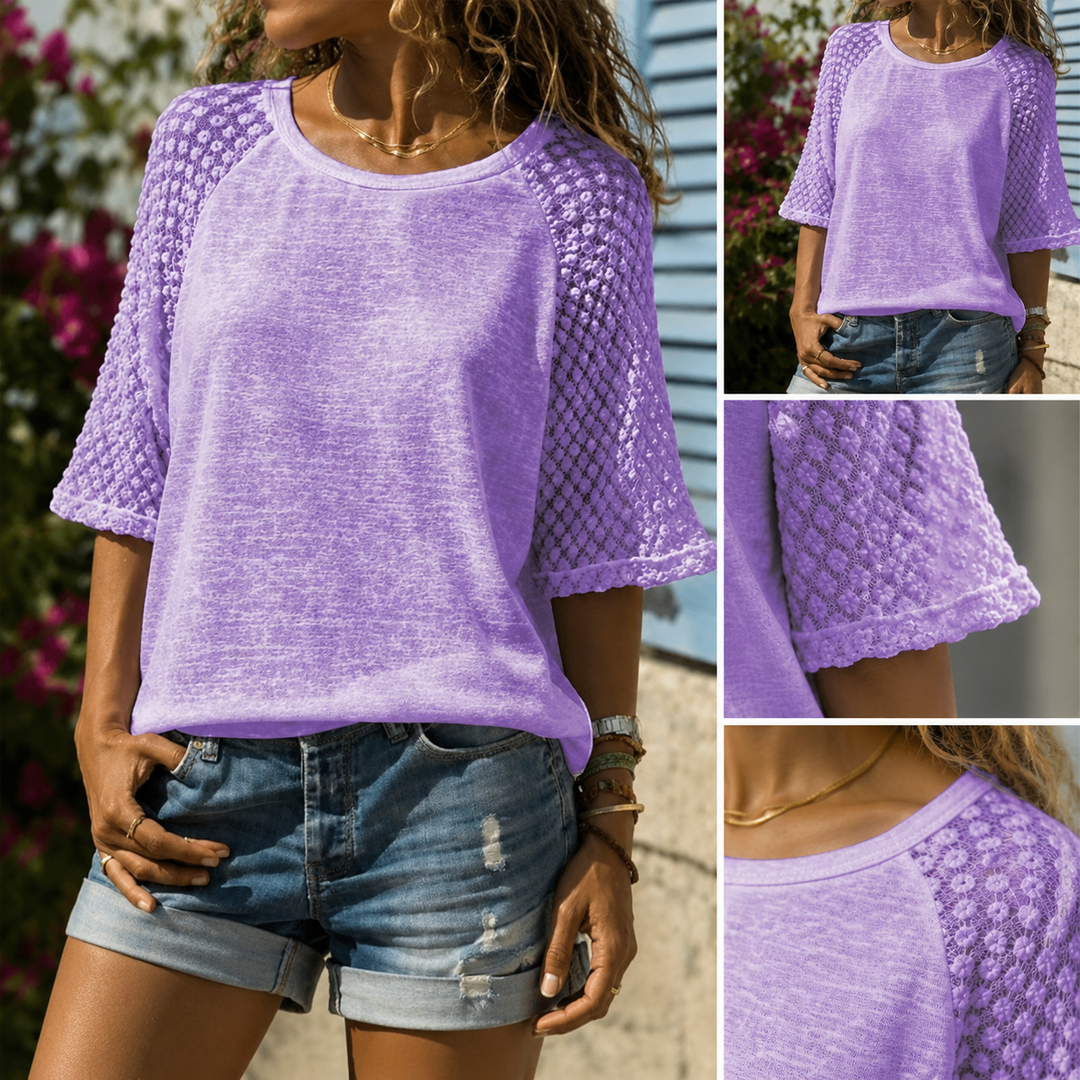 Elegant Lace T-shirt - Women | Breathable | Versatile