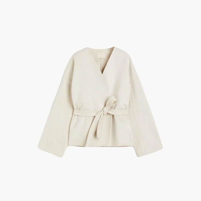 Lange Damen-Strickjacke, gemütliche Strickjacke mit Ärmeln