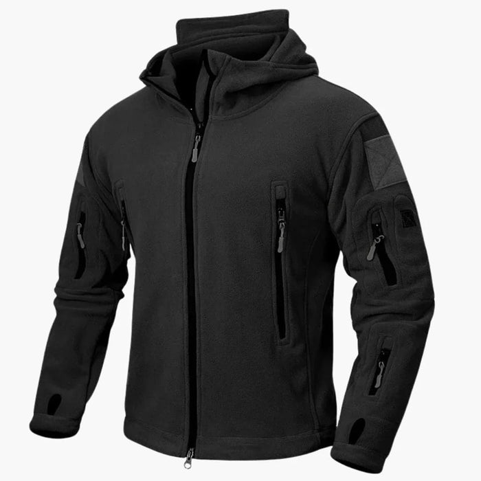 Men's Zip-Up Hoodie with Multiple Pockets