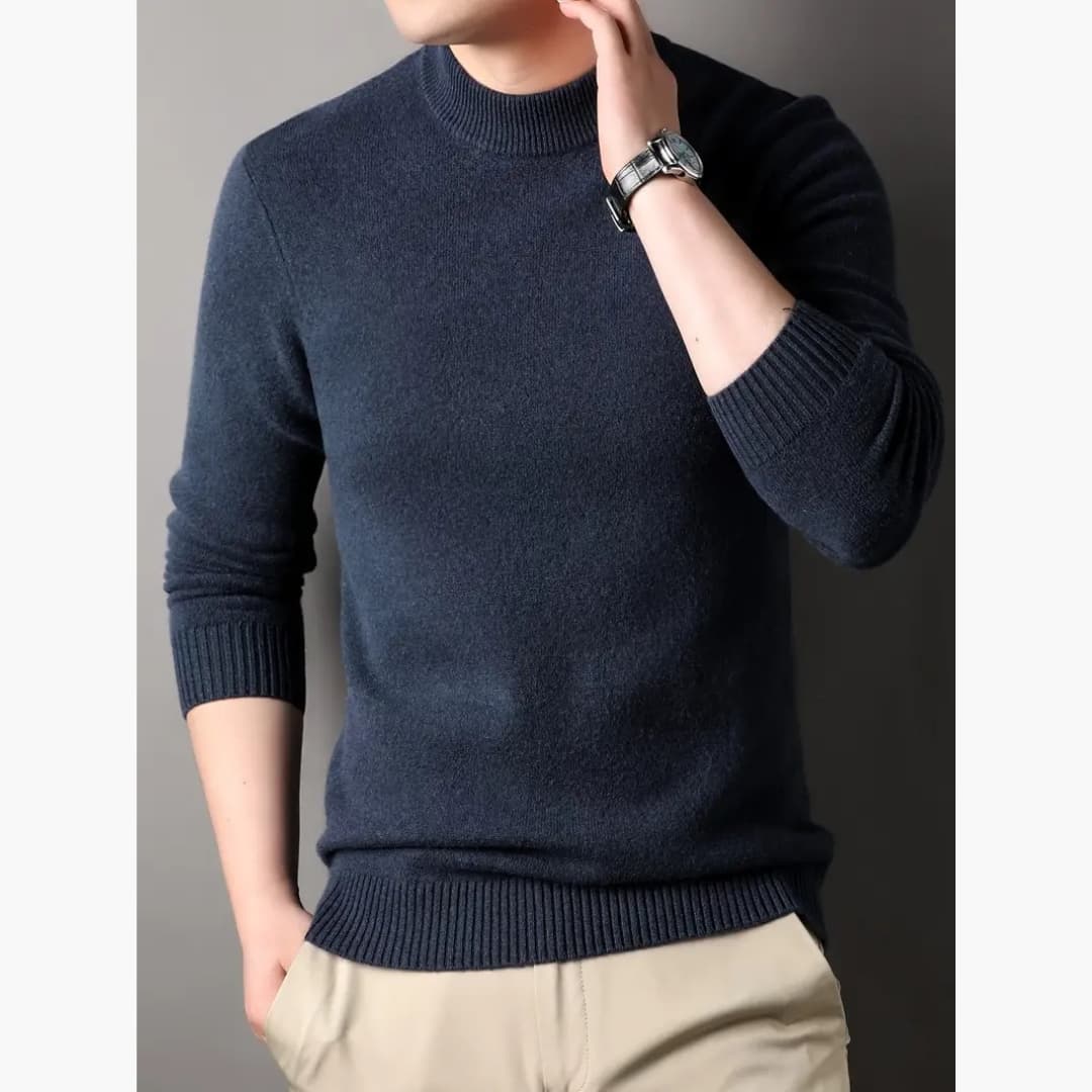 Men Classic Round Neck Jumper