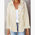 Nadine - Stylish long-sleeved cordflöyelsskjorta for women