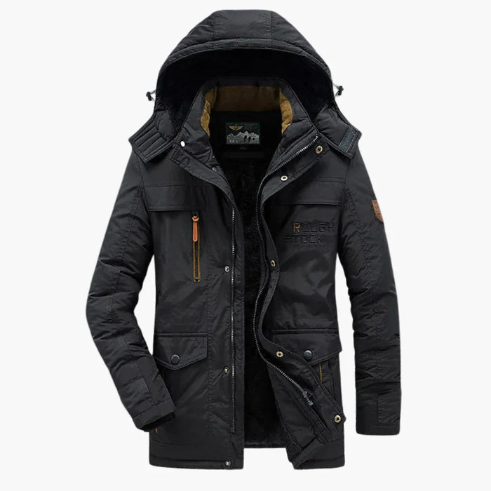 Parka pour homme avec capuche ajustable et doublure polaire