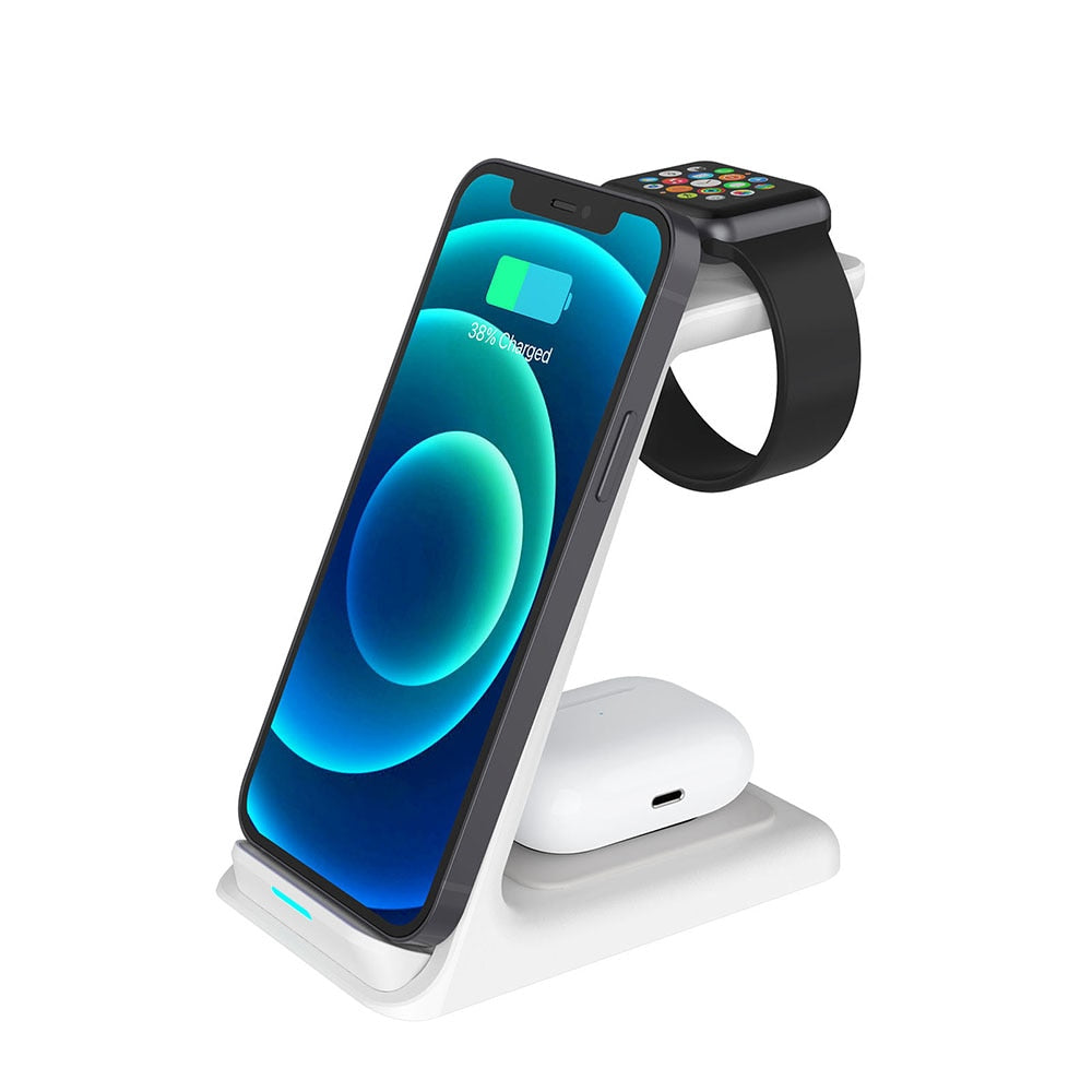 3 - in - 1 wireless ladestasjon for phone and watch