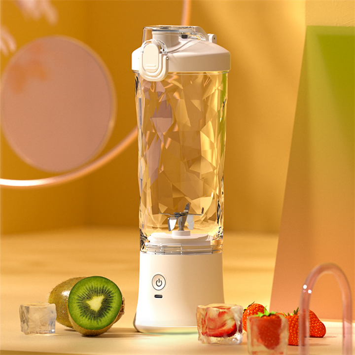 Portabel blender med 6 rostfria blad, krossar is och frysta bär