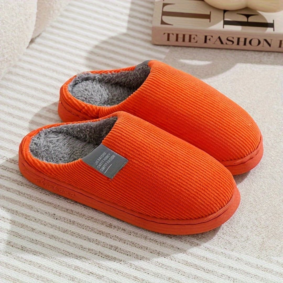 Thermal inomhustöfler for men and women with warm non-slip design