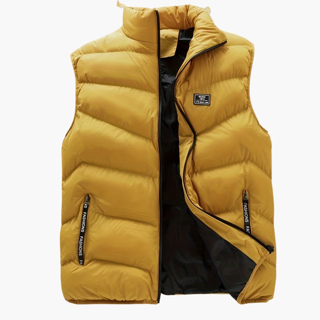 Bruno - Casual waistcoat with zip for men