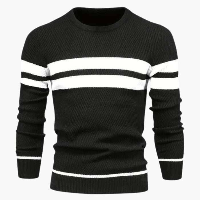Pull rayé pour homme Chaud, confortable et élégant en hiver