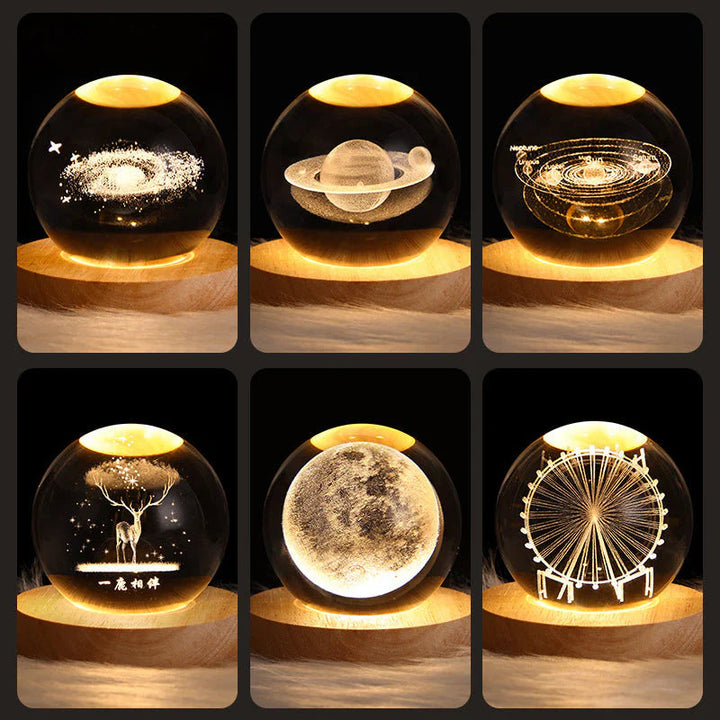 3D Crystal Night Light for Romantic Atmosphere
