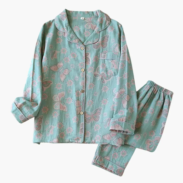 Conjunto de Pijama de Pêlo para Mulher com Motivo de Urso e Cintura Elástica