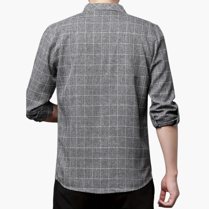 Dominik - Casual long-sleeved checked shirt for men