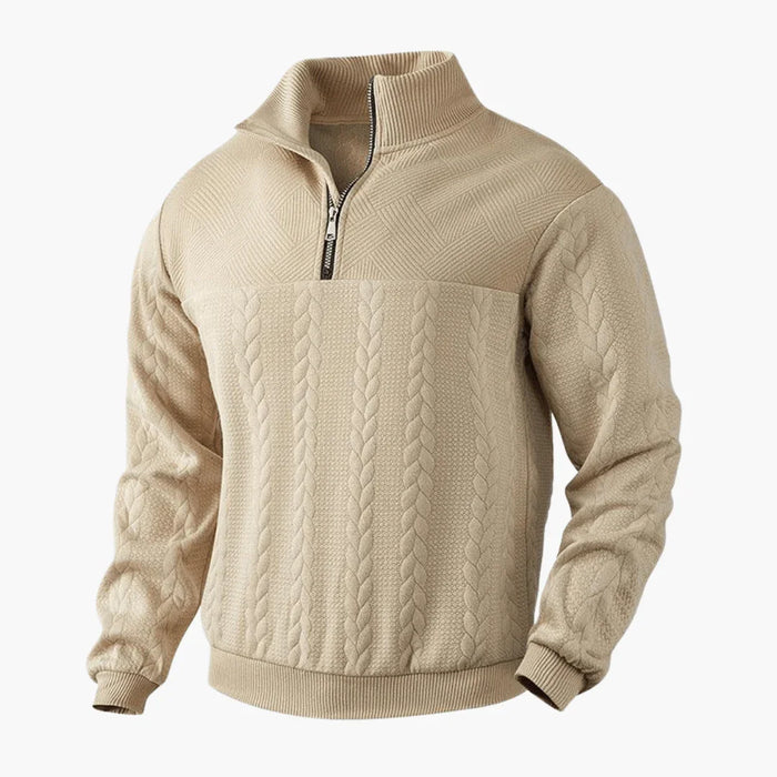 Pullover da uomo con motivo a trecce, classico, caldo ed elegante