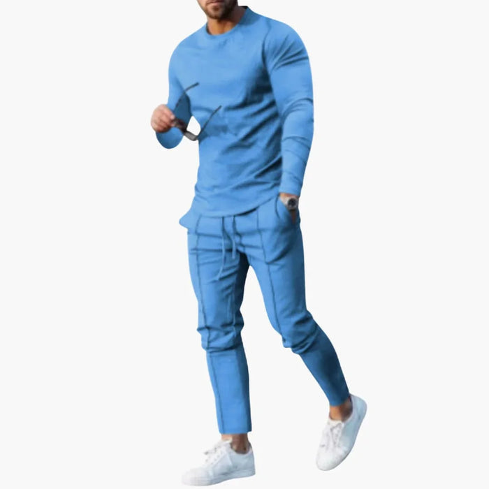 Zweiteiliges Herren-Set für Frühling und Herbst mit langärmeligem Hemd