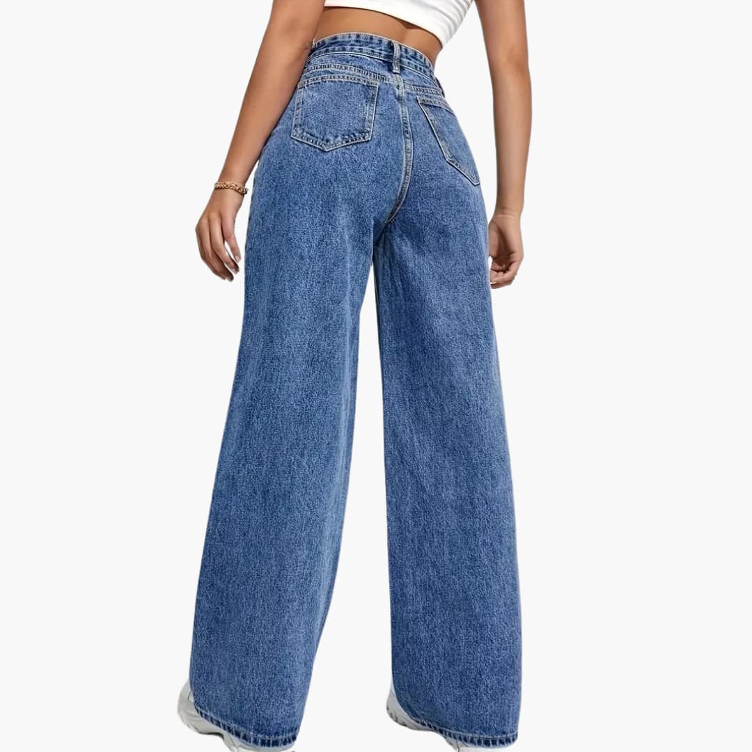 Jacqueline - Plush-Lined Denim Pants for Women