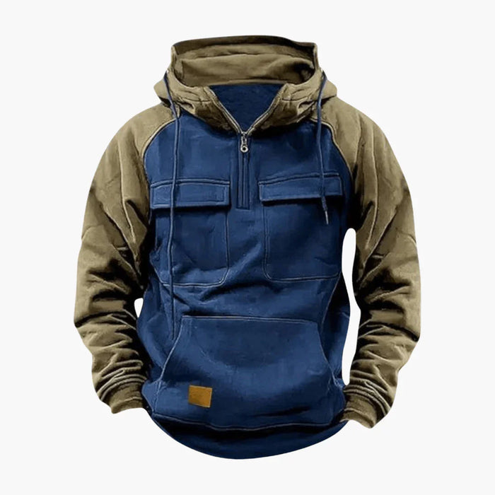 Sporty Half-Zip Hoodie for Men  Comfortable and Flexible