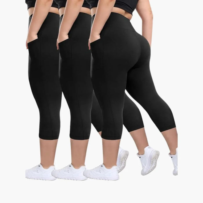 Ensemble de leggings corsaire - Pour femme, taille haute et adapté au sport