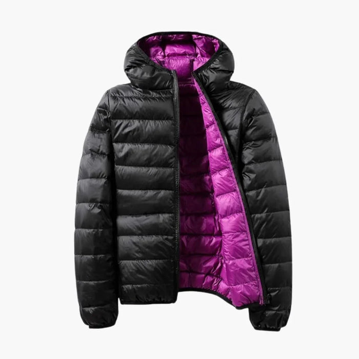 Veste matelassée pour femme avec capuche et fonction réversible