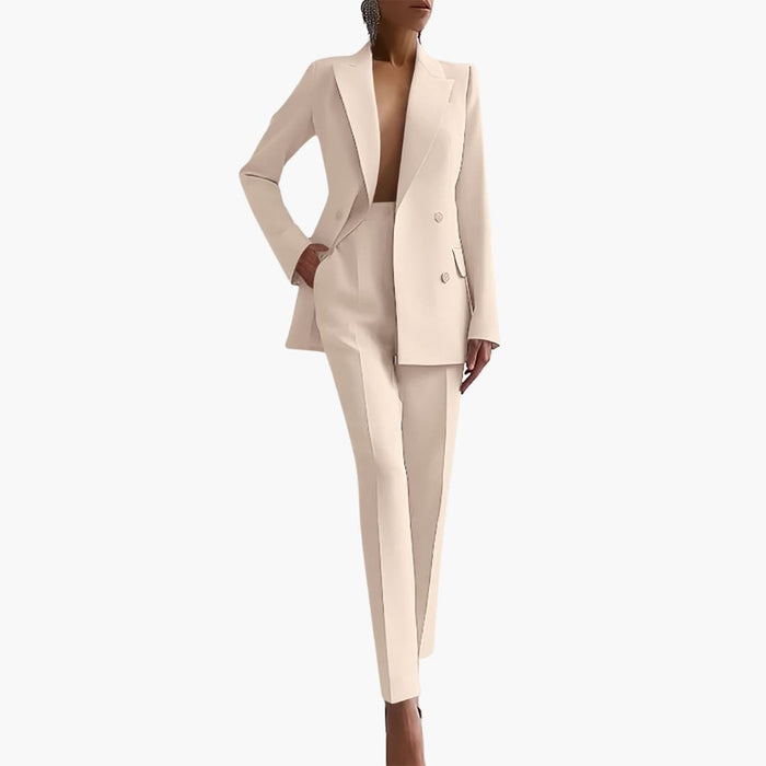 Completo da donna due pezzi con blazer e pantaloni slim fit