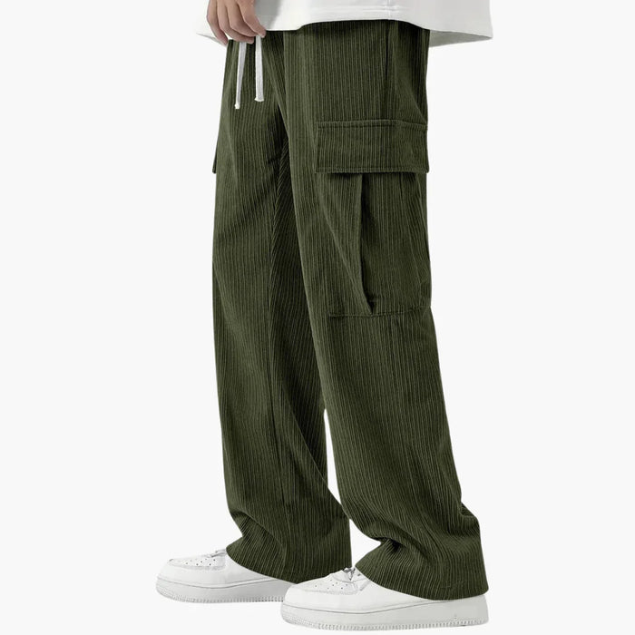 Cordhose für Herren mit elastischem Bund und Seitentaschen