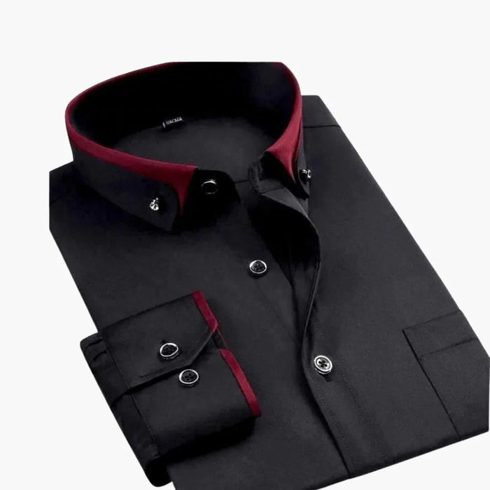 Chemise à manches longues avec col pour hommes